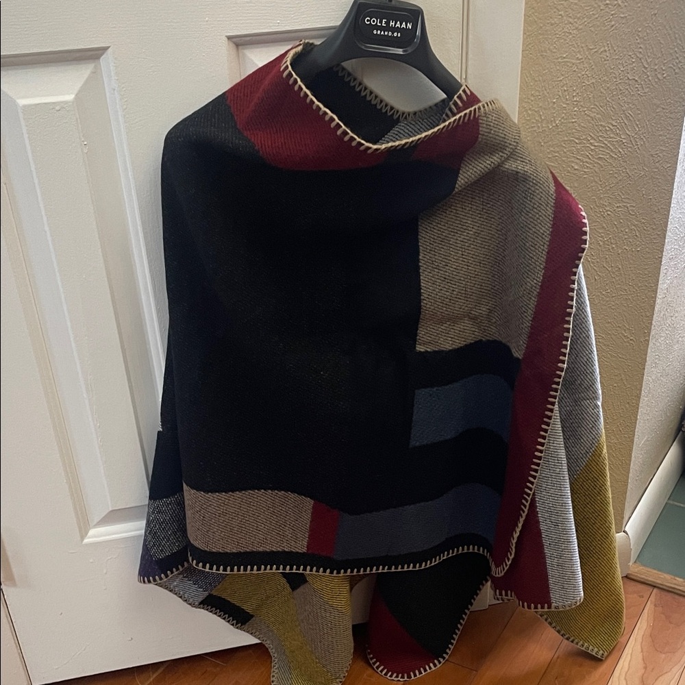 Multicolor Ruana Wrap